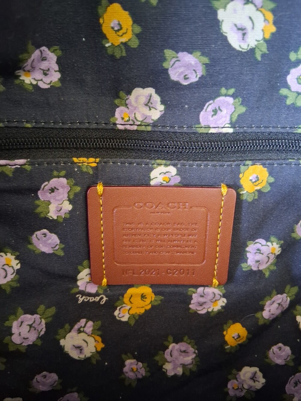 Coach Black Nylon Backpack with Gold-Tone Hardware - Picture 2 of 12